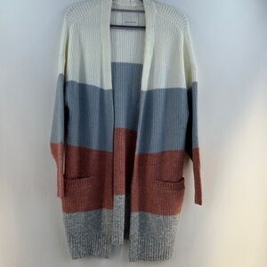 Ella Moss Open Color-block Cardigan
